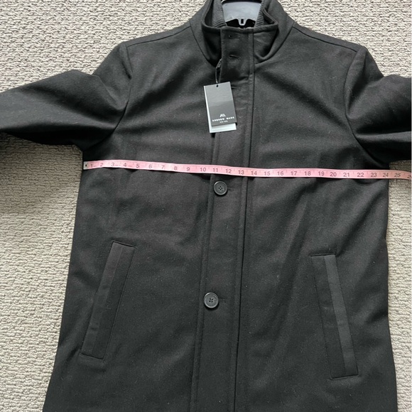 Andrew Marc Men's Black Wool Blent Car Coat - Picture 13 of 16